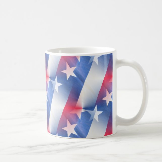 red white blue coffee mug (Right)
