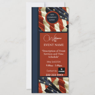 Red White & Blue Company Event  Invitation
