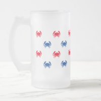 Red white blue crab pattern patriotic
