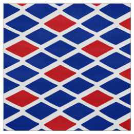 Red White Blue Diamond Snakeskin Fabric
