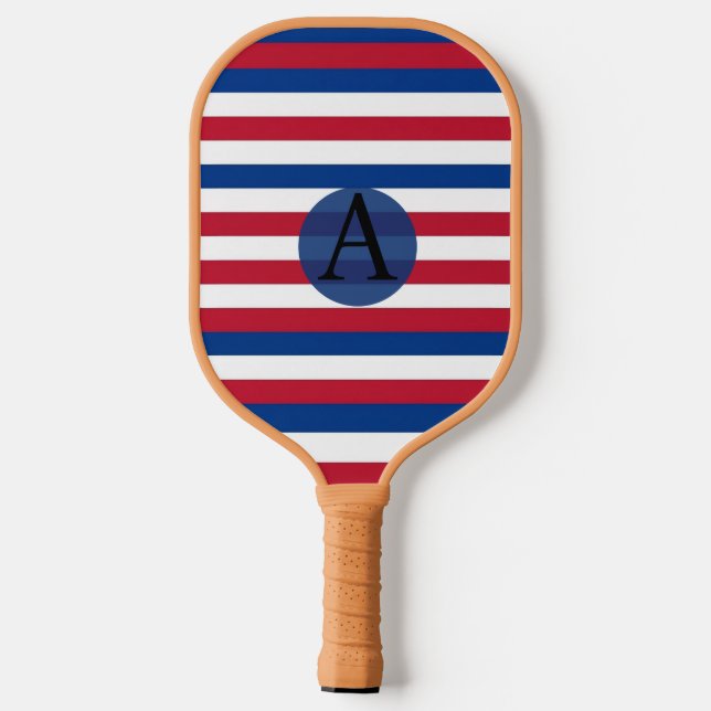 Red White & Blue Double-Sided Make Your Own Pickleball Paddle (Back)