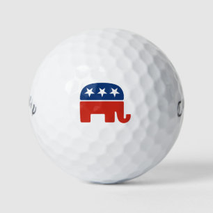 Red White Blue Elephant Election Season Midterms Golf Balls