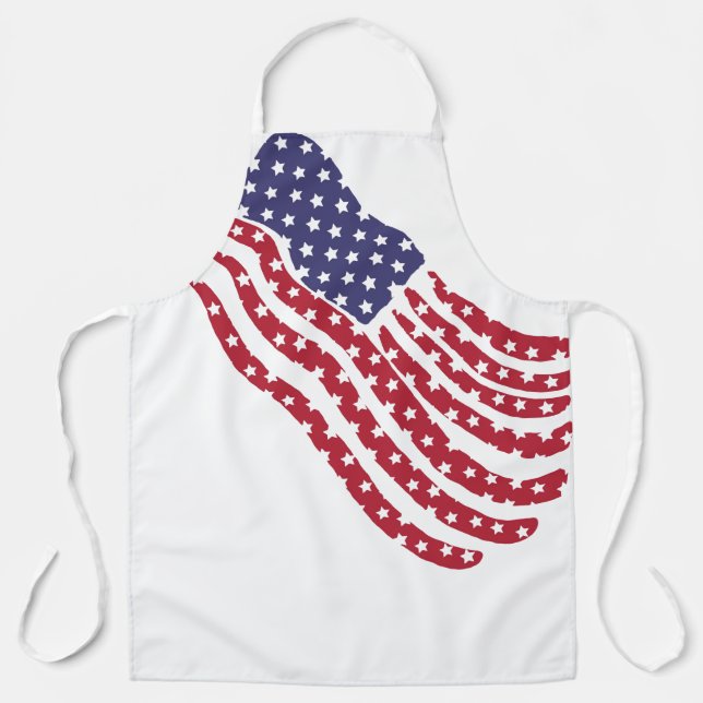 Red White Blue Flag Design Apron (Front)