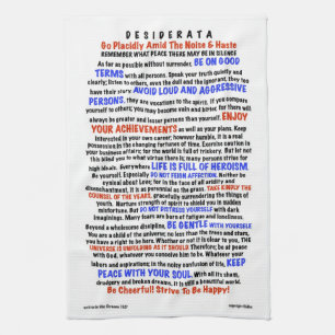 Red White Blue for Mothers Day DESIDERATA Towel