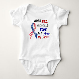 Red White Blue For My Daddy Baby Bodysuit