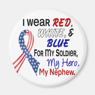 Red White Blue For My Nephew Magnet