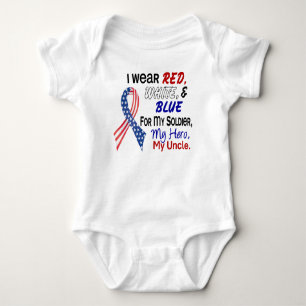 Red White Blue For My Uncle Baby Bodysuit