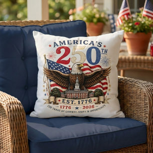 Red White Blue Fourth Of July Cushion