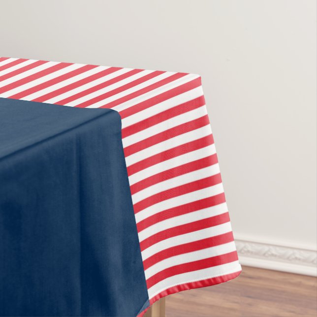 Red White & Blue Fun Celebration Tablecloth (In Situ)