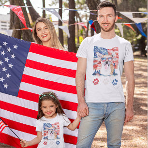 Red White Blue Funny Chihuahua Dog 4th of July T-Shirt