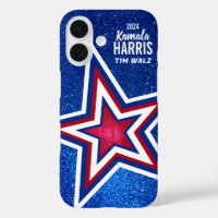 Red White Blue Glitter American Campaign Template