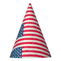 Red White Blue Glitter Patriotic American USA Flag