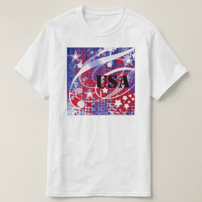 Red, White & Blue Glory Personalised T-Shirt (Design Front)