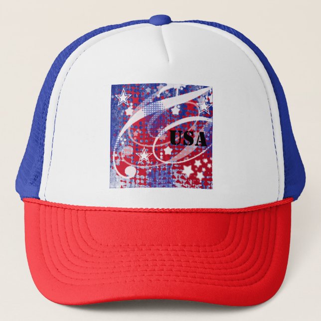 Red, White & Blue Glory Trucker Hat (Front)