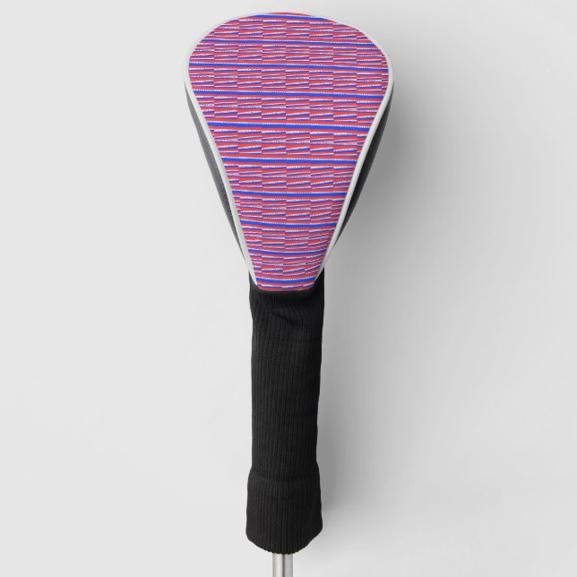 Red White Blue Golf Head Cover (Front)