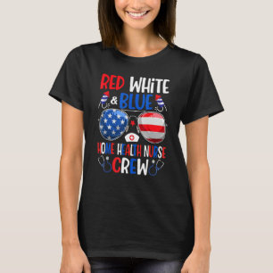 Red White Blue Home Health Nurse Crew Happy 4th Of T-Shirt