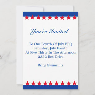 Red, White & Blue Invitation