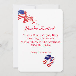 Red, White & Blue Invitation