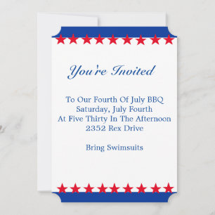 Red, White & Blue Invitation