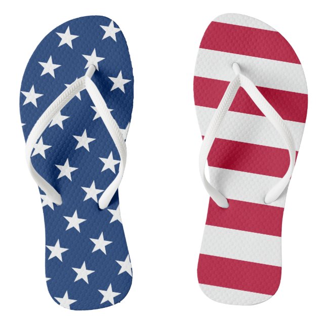 Red, White & Blue Jandals (Footbed)