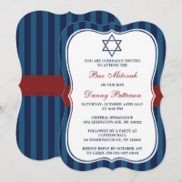 Red, White & Blue Jewish Star Of David Bar Mitzvah