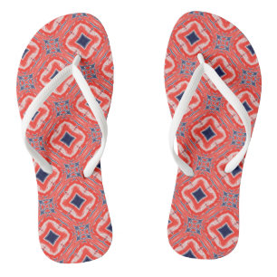 Red White Blue Kaleidoscope Jandals