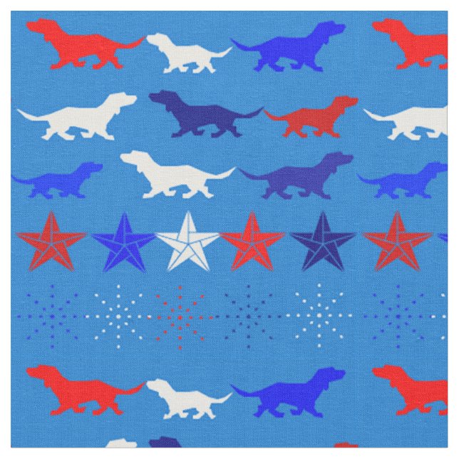 Red, White, & Blue Linens & Cotton Designer Fabric (Close Up)