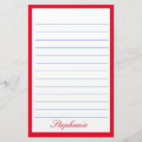 Red White Blue Lines Frames Monogram Names