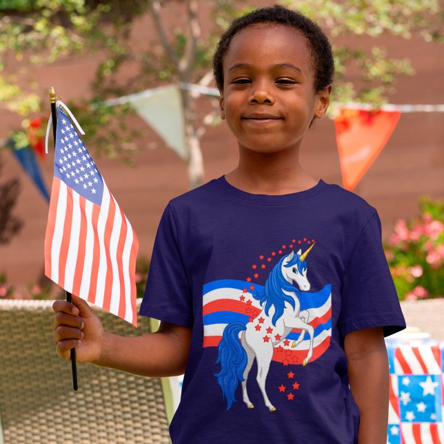 Red White Blue Mane American Unicorn T-Shirt (Creator Uploaded)