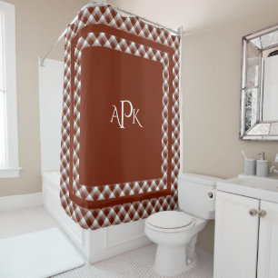 Red, White, Blue Multi Thread Plaid Shower Curtain