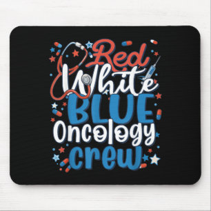 Red White Blue Oncology Nurse Doctor Cancer Care Mouse Pad