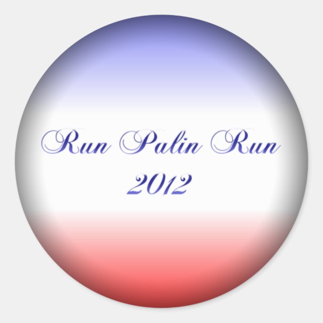 Red White & Blue Palin Fade Round Stickers (Front)
