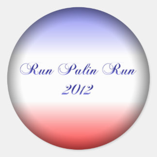 Red White & Blue Palin Fade Round Stickers