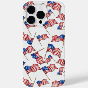RED WHITE BLUE PATRIOTIC AMERICAN FLAGS Case-Mate iPhone 14 PRO MAX CASE
