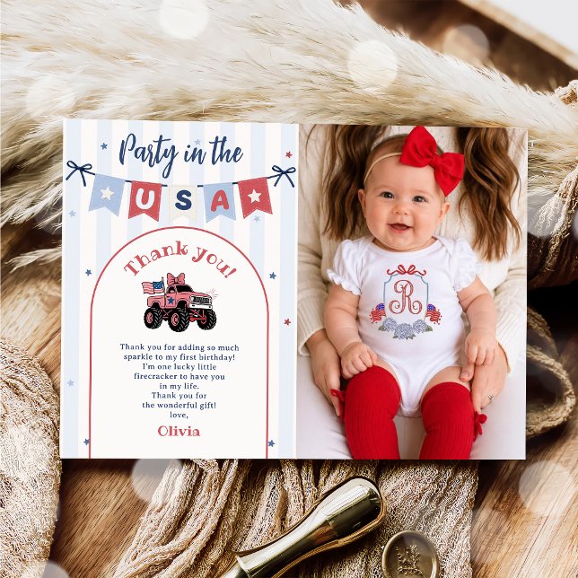 Red White & Blue Patriotic Birthday Invitation (Creator Uploaded)