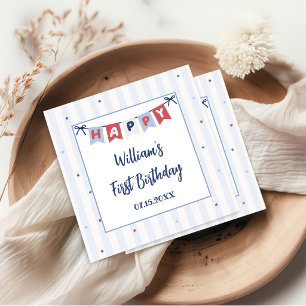 Red White & Blue Patriotic Birthday Napkins
