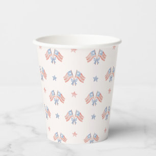 Red White Blue Patriotic Birthday Paper Cups