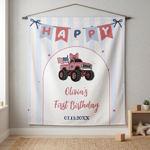 Red White & Blue Patriotic Birthday Tapestry