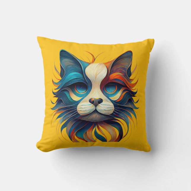 Red White & Blue Patriotic Cat Cushion (Front)
