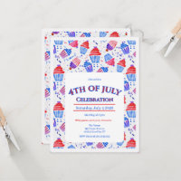 Red white & blue patriotic cupcake 4th of July