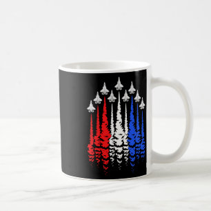 Red White Blue Patriotic Jets Usa Flag Men Boys 4t Coffee Mug