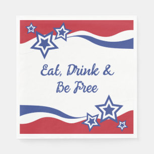 Red, White & Blue Patriotic Napkin