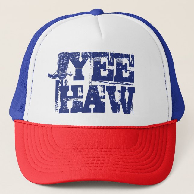 Red White Blue Patriotic Trucker Hat (Front)