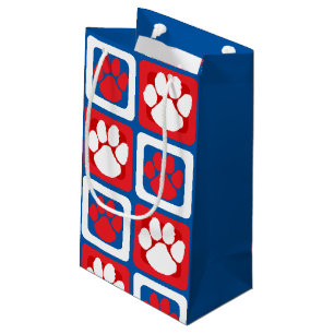 Red, White & Blue Pawprint Small Gift Bag