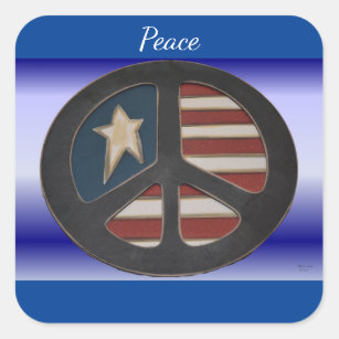 Red White Blue Peace - Sticker