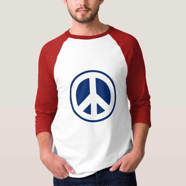 Red, White & Blue Peace T-Shirt (Front)