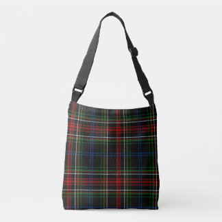 Red White Blue Plaid Tartan Buffalo Pattern Crossbody Bag