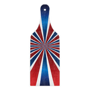 Red White Blue Radial Pattern Cutting Board