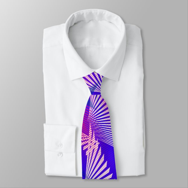 Red White Blue Radiate 35 Tie (Tied)