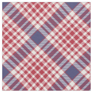 Red White Blue Seamless Tartan Fabric